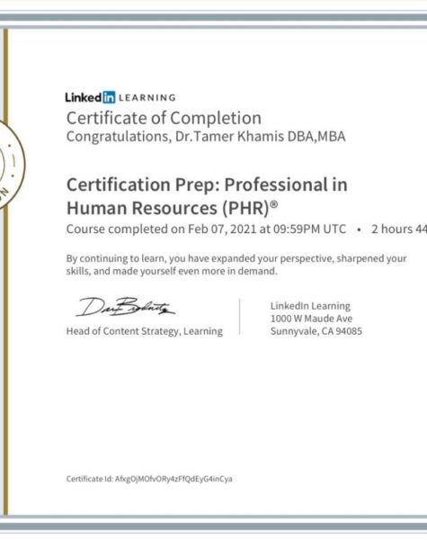 profisional in human resource (PHR)